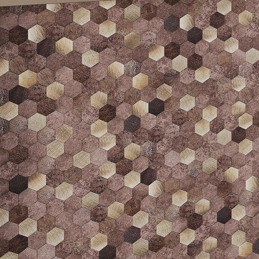 Gold 11 x 11 Honed PVC Peel and Stick Tile