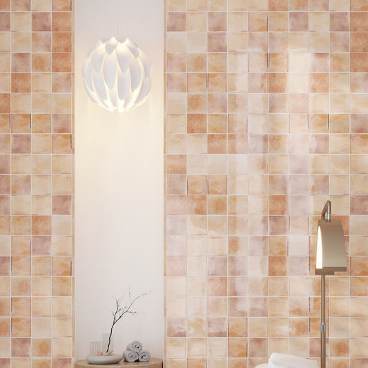 Pink 4 x 4 Glossy Ceramic Square Tile