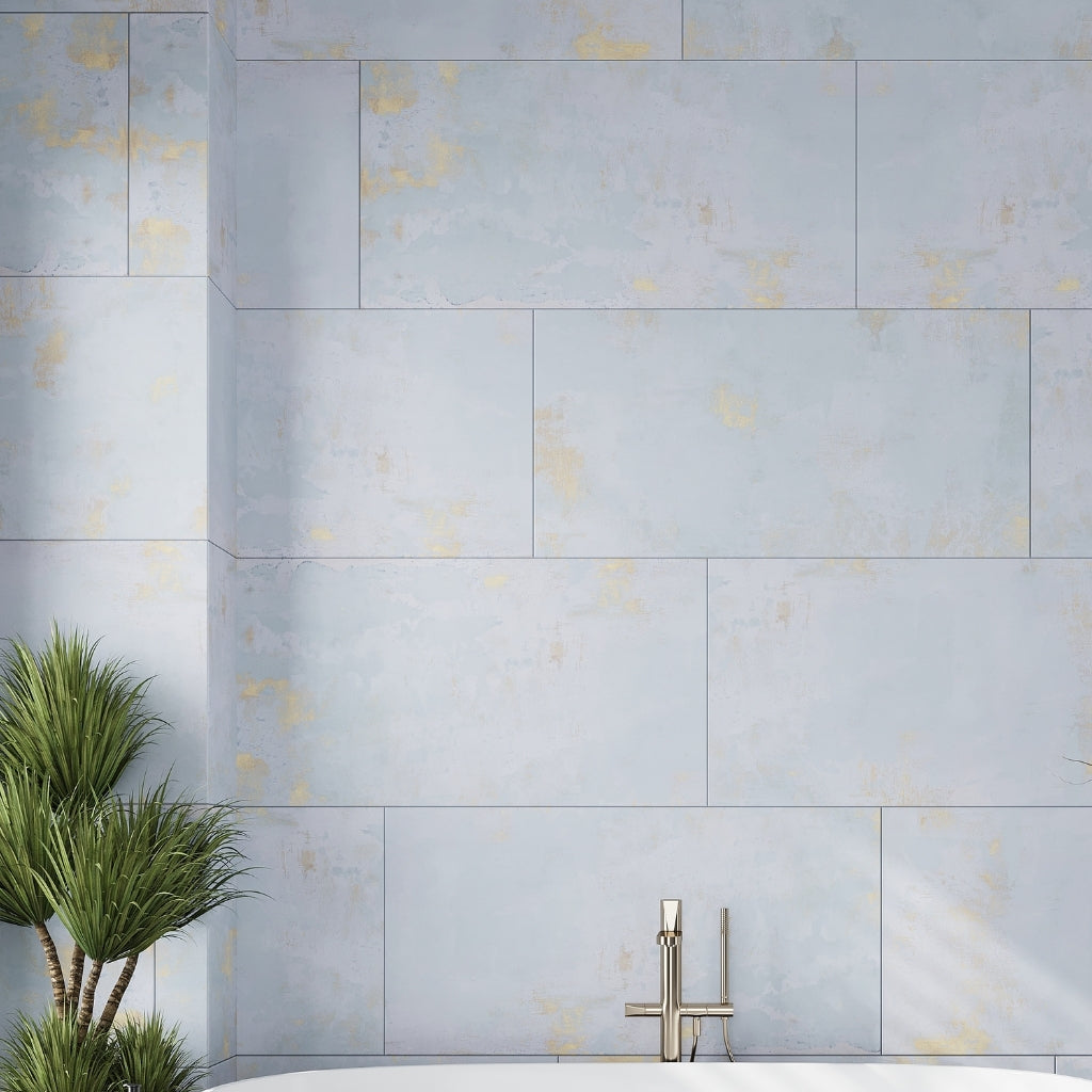 Light Blue 20 x 40 Natural Porcelain Large Tile