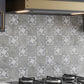 Light Gray 5 x 5 Matte Ceramic Cross Tile