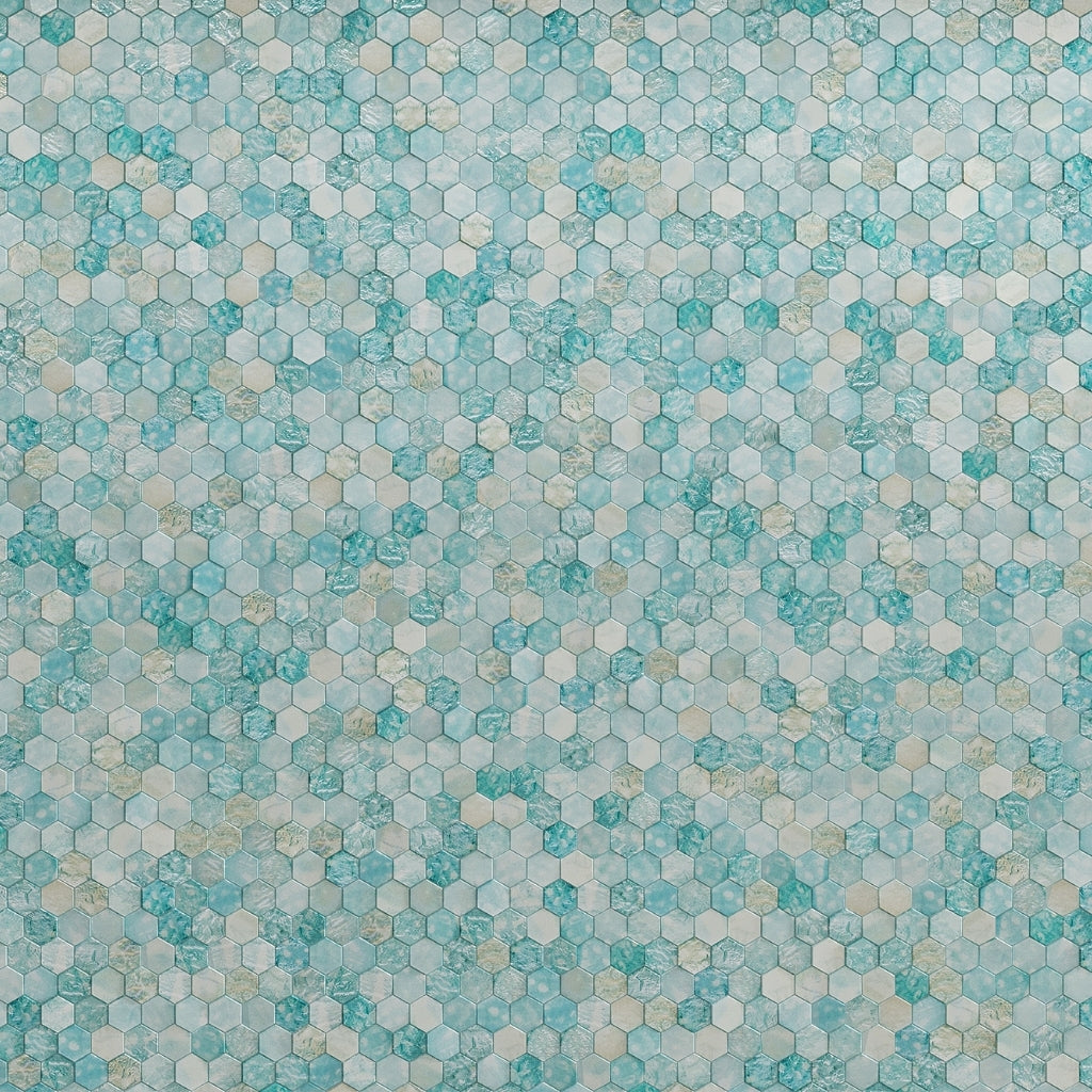 Aqua 12 x 12 Glass Matte Mosaic Tile