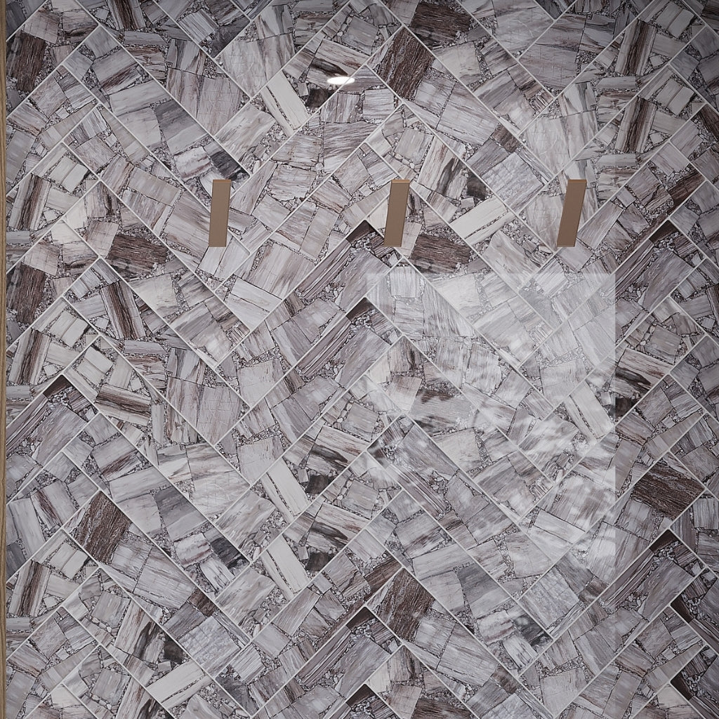 Brown 3 x 12 Glossy Glass Subway Tile