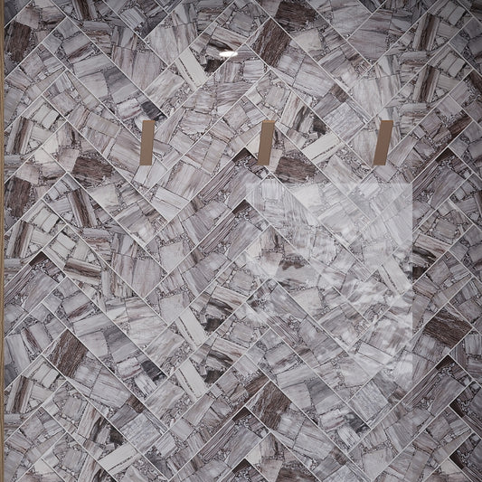 Brown 3 x 12 Glossy Glass Subway Tile