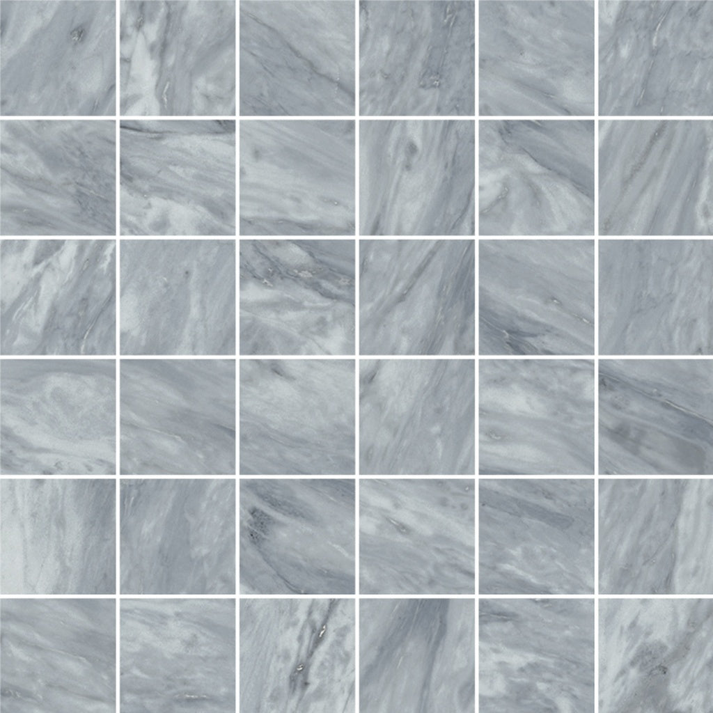 Smoke Blue 12x12 Matte Gres Porcelain Square Mosaic Tile - Sample