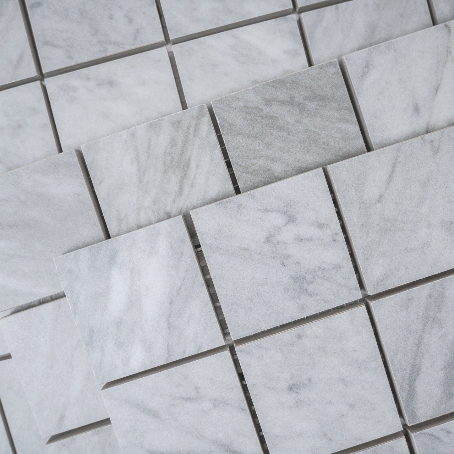 Smoke Blue 12x12 Matte Gres Porcelain Square Mosaic Tile