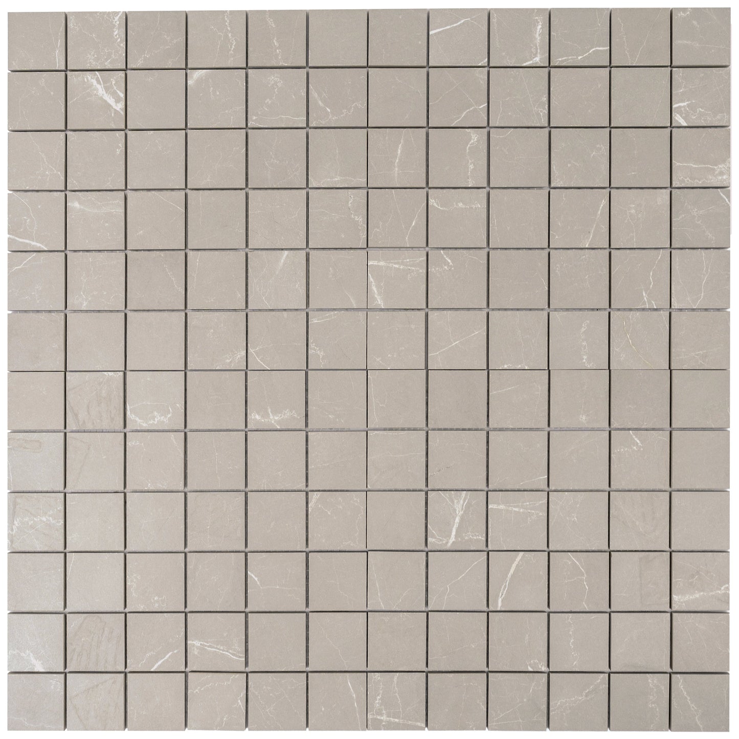 Ash Gray 12x12 Matte Gres Porcelain Square Mosaic Tile