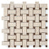 Beige, Brown 12x12 Matte Gres Porcelain Basketweave Mosaic Tile