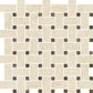 Beige, Brown 12x12 Matte Gres Porcelain Basketweave Mosaic Tile