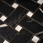 Nero Black, White 12x12 Matte Gres Porcelain Basketweave Mosaic Tile