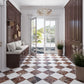 White 12x12 Matte Porcelain Marble-look Vein Tile