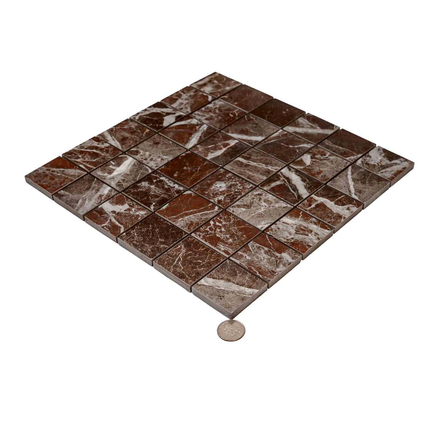 Rosso Levanto 12x12 Matte Gres Porcelain Square Mosaic Tile