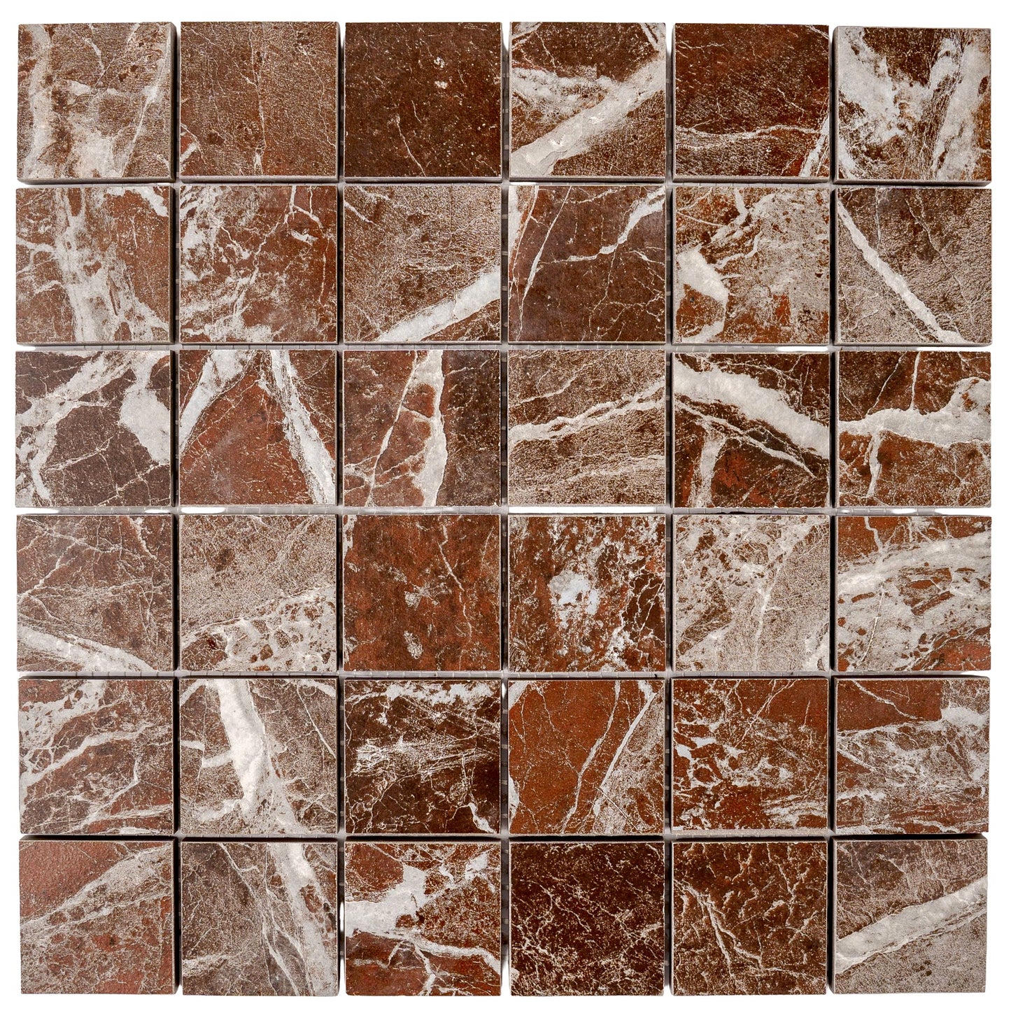Rosso Levanto 12x12 Matte Gres Porcelain Square Mosaic Tile