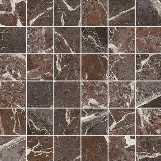 Rosso Levanto 12x12 Matte Gres Porcelain Square Mosaic Tile