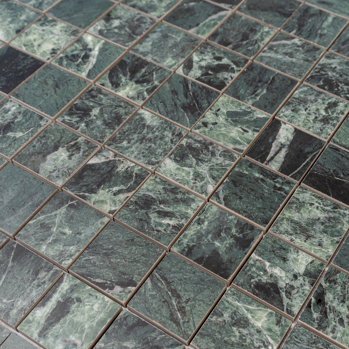 Verde Alpi 12x12 Matte Gres Porcelain Square Mosaic Tile - Sample