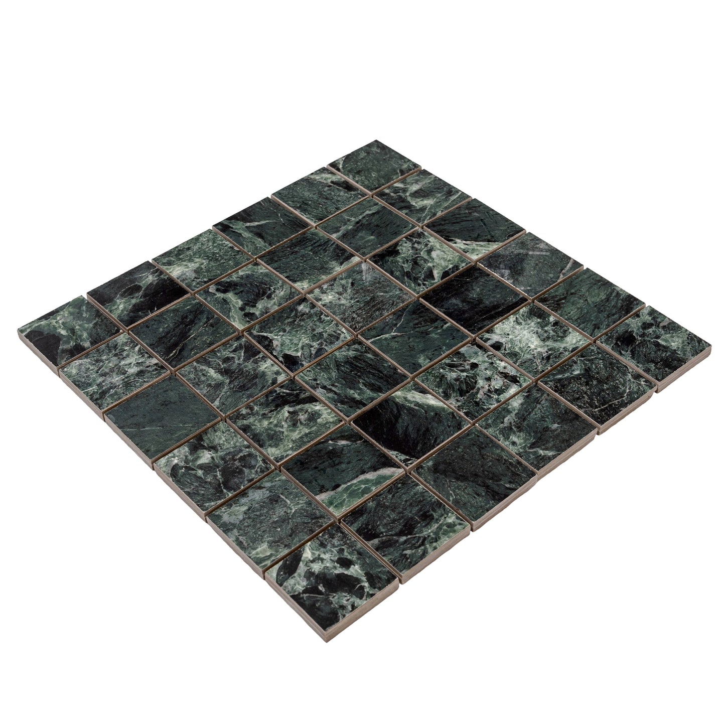 Verde Alpi 12x12 Matte Gres Porcelain Square Mosaic Tile - Sample