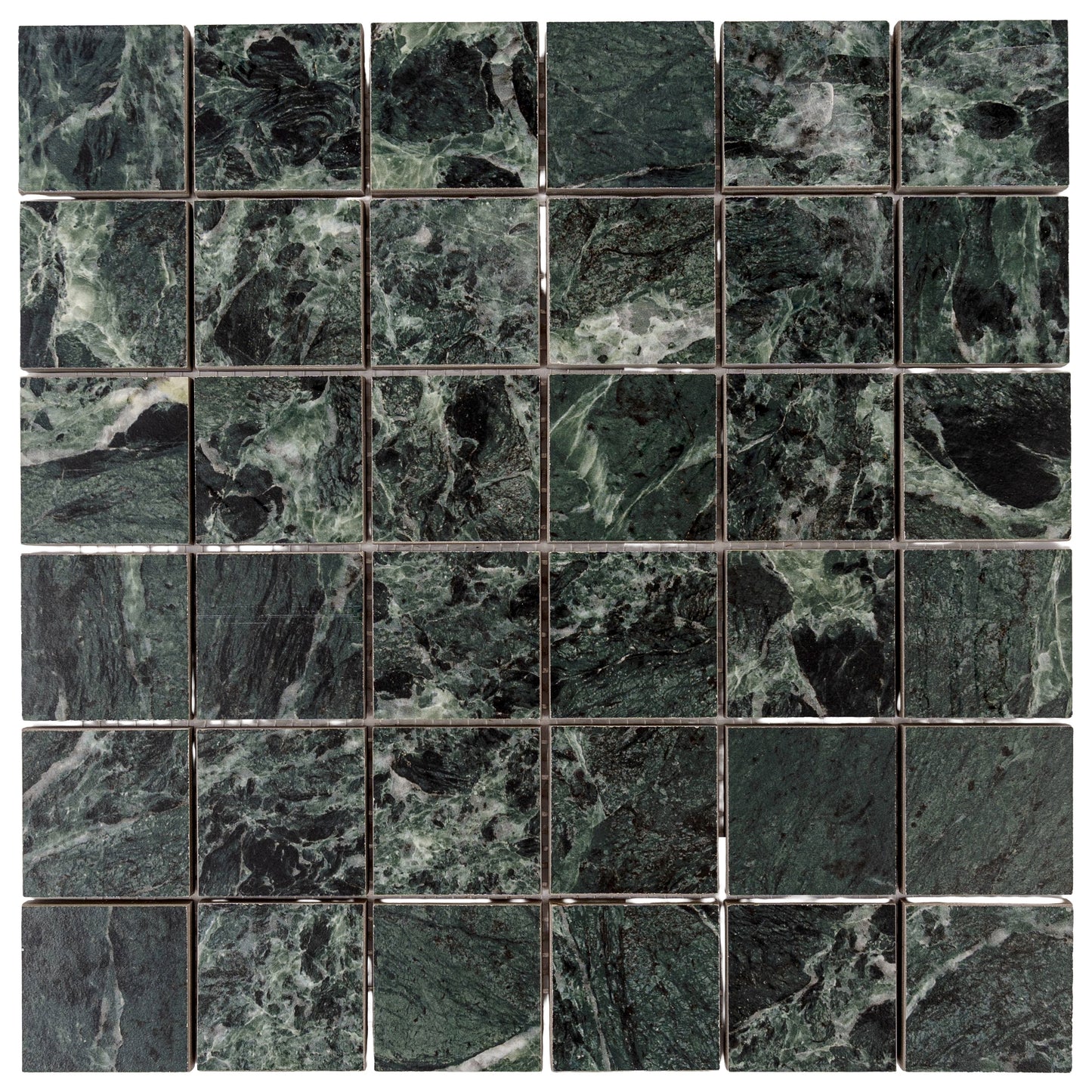 Verde Alpi 12x12 Matte Gres Porcelain Square Mosaic Tile - Sample