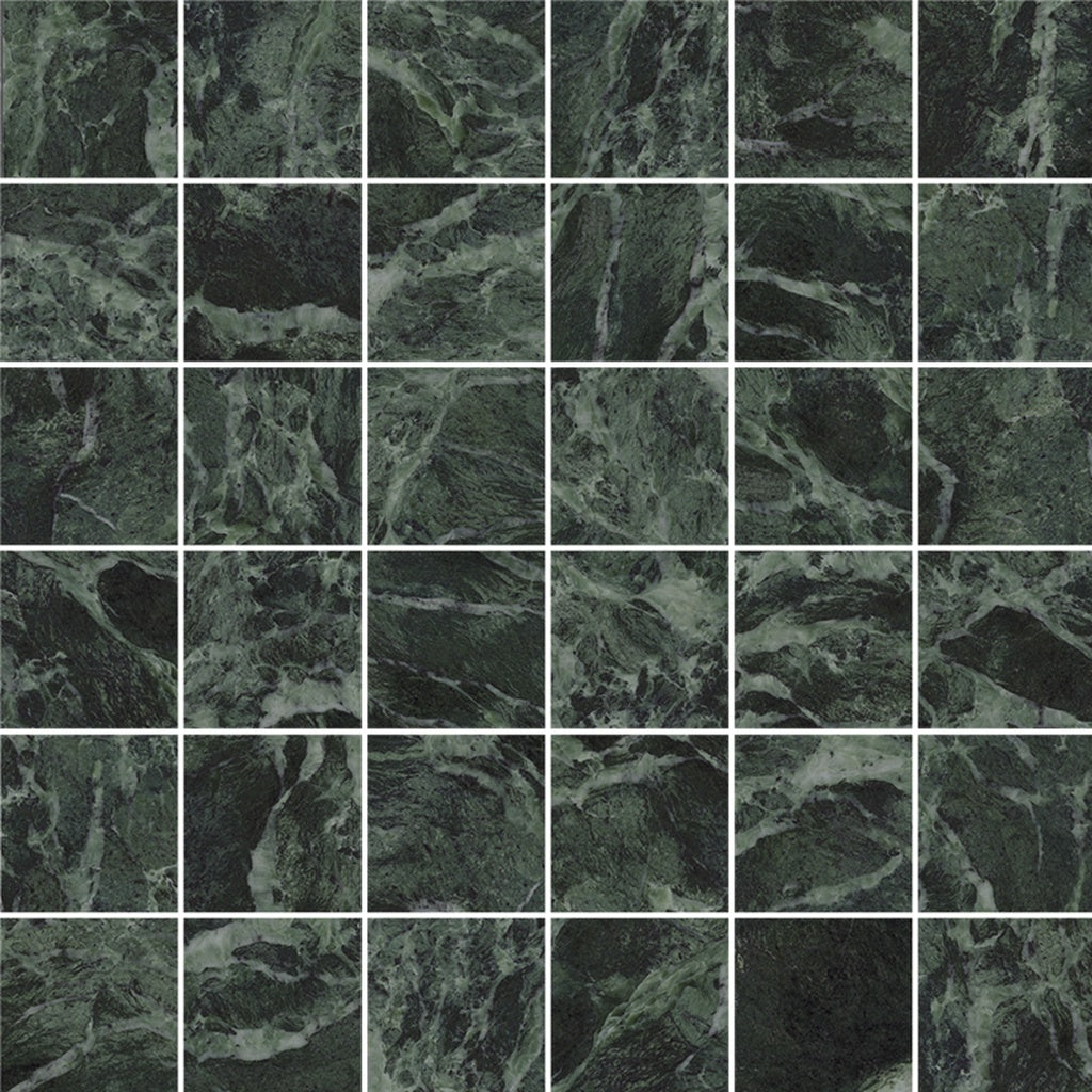 Verde Alpi 12x12 Matte Gres Porcelain Square Mosaic Tile