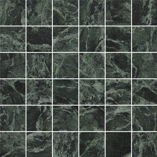 Verde Alpi 12x12 Matte Gres Porcelain Square Mosaic Tile - Sample