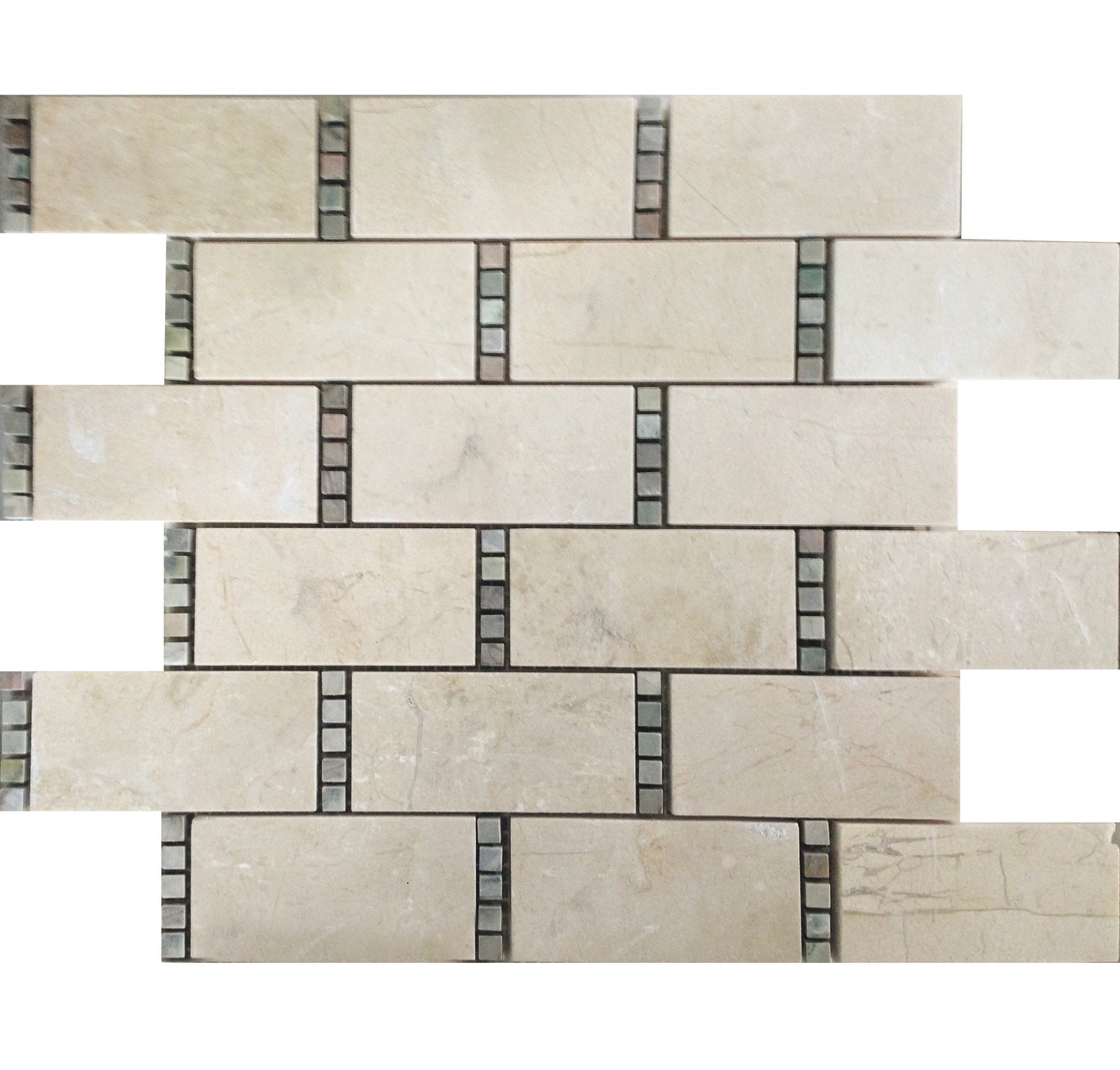 Stone Beige 12x13 Polished Crema Marfil, Dream Mosaic Tile Sample