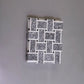 Charcoal Gray and White 12 x 12 Honed Terrazzo, Marble Mosaic Tile - Sample
