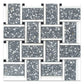 Charcoal Gray and White 12 x 12 Honed Terrazzo, Marble Mosaic Tile - Sample