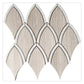 Wooden Grey Bianco Carrara polished marble mosaic tile with unique arch-shaped design
