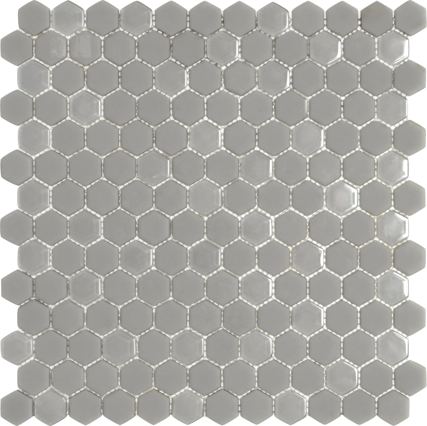 Gray 12x12 Matte, Glossy Recycled Glass Mosaic Tile