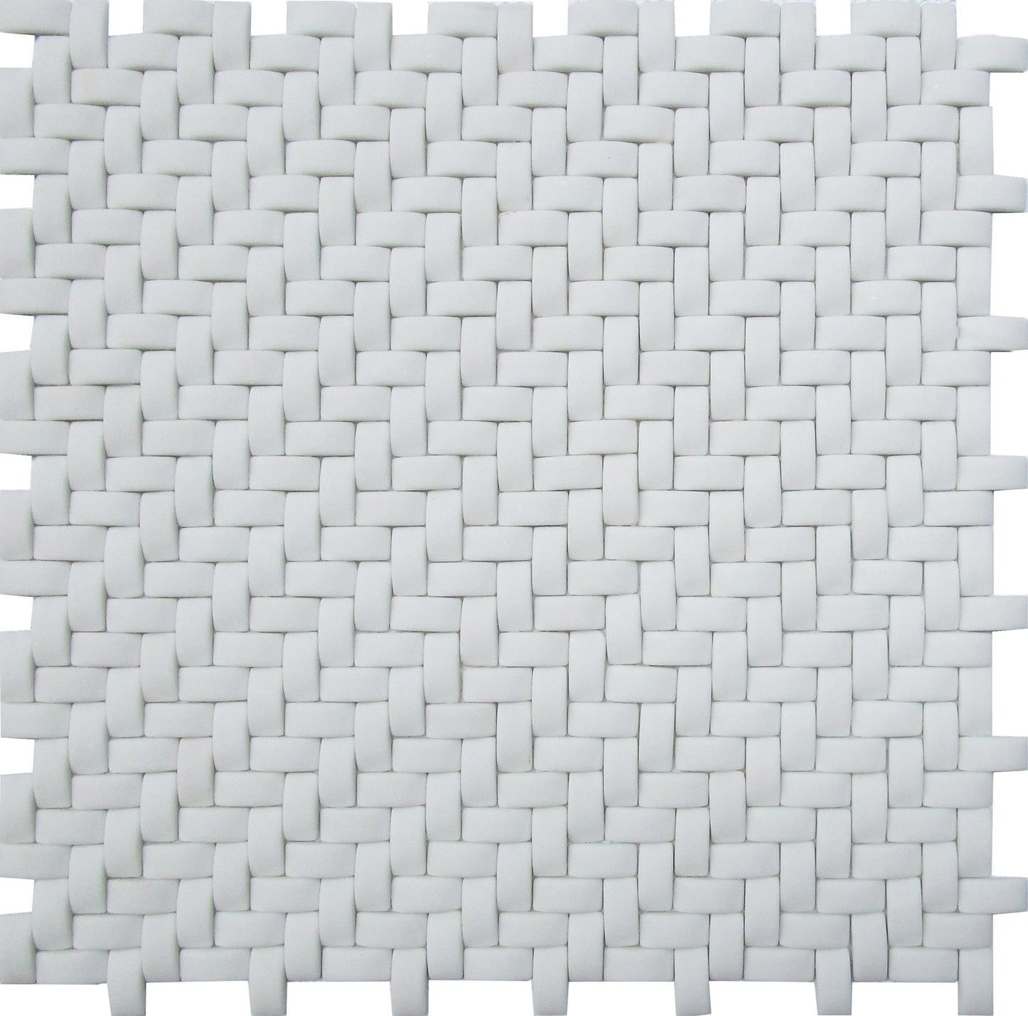 Chiffon White 12x12 Matte Recycled Glass Mosaic Tile Sample