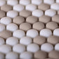 White, Beige 12x12 Glossy Recycled Glass Mosaic Tile
