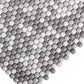 White, Gray 12x12 Glossy Recycled Glass Mosaic Tile