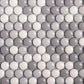White, Gray 12x12 Glossy Recycled Glass Mosaic Tile Sample