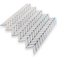 White, Blue 12x12 Matte Recycled Glass Mosaic Tile Sample