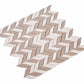 White, Brown 12x12 Glossy Recycled Glass Mosaic Tile
