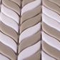 White, Brown 12x12 Glossy Recycled Glass Mosaic Tile