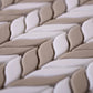 White, Brown 12x12 Glossy Recycled Glass Mosaic Tile