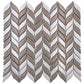 White, Brown 12x12 Glossy Recycled Glass Mosaic Tile