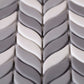 Gray, White 12x12 Glossy Recycled Glass Mosaic Tile