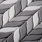 Gray, White 12x12 Glossy Recycled Glass Mosaic Tile