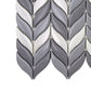 Gray, White 12x12 Glossy Recycled Glass Mosaic Tile