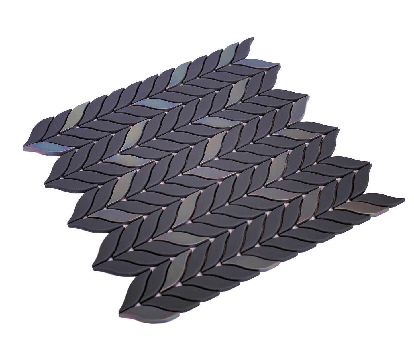 Anchor Gray 12x12 Matte Recycled Glass Mosaic Tile Sample