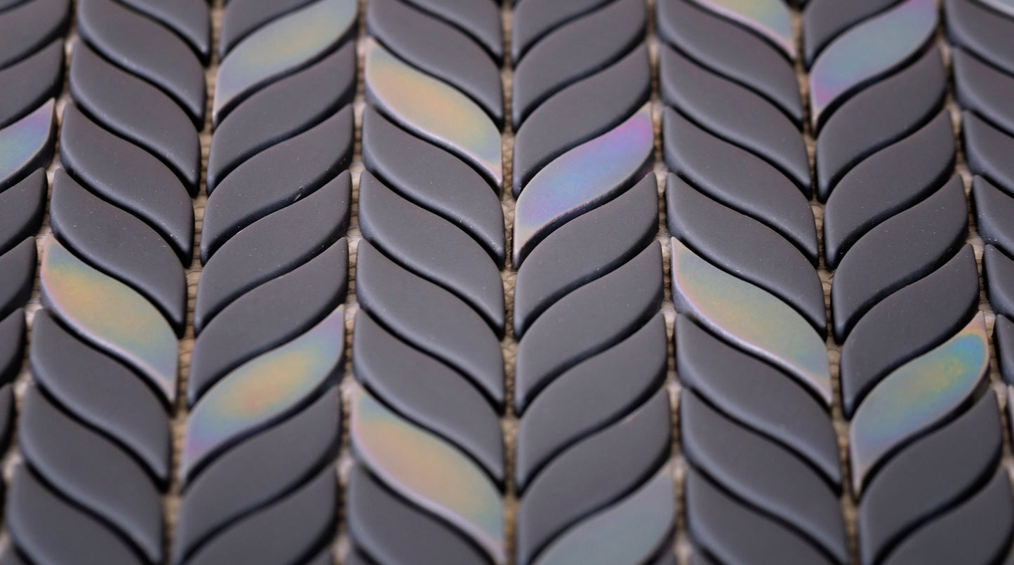 Anchor Gray 12x12 Matte Recycled Glass Mosaic Tile Sample