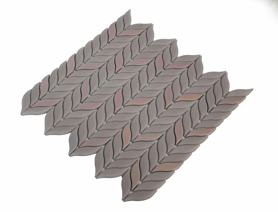 Flint Gray 12x12 Matte Recycled Glass Mosaic Tile Sample