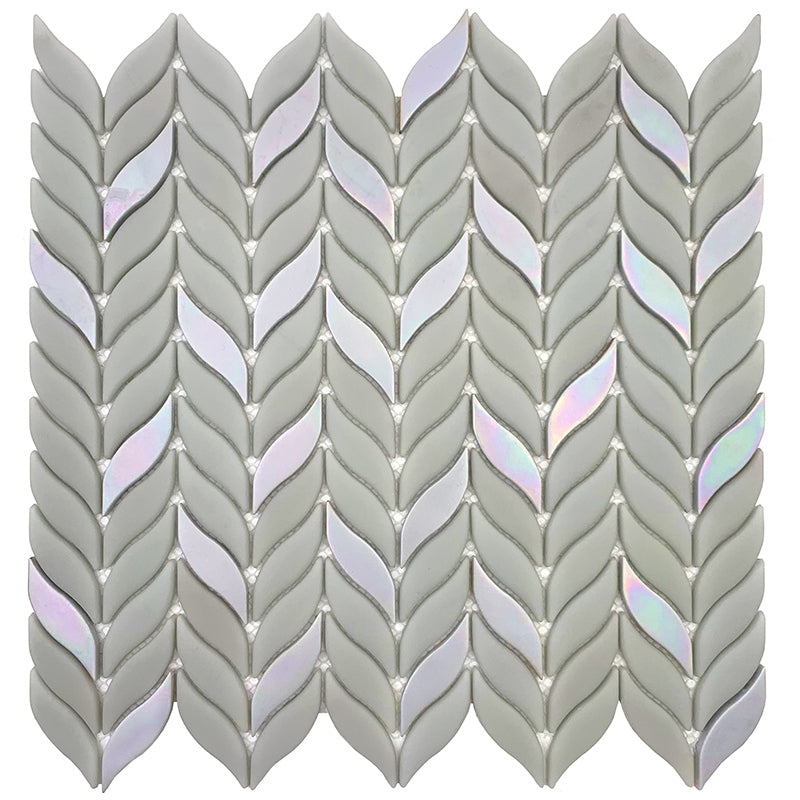 Flint Gray 12x12 Matte Recycled Glass Mosaic Tile Sample