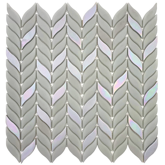 Flint Gray 12x12 Matte Recycled Glass Mosaic Tile Sample