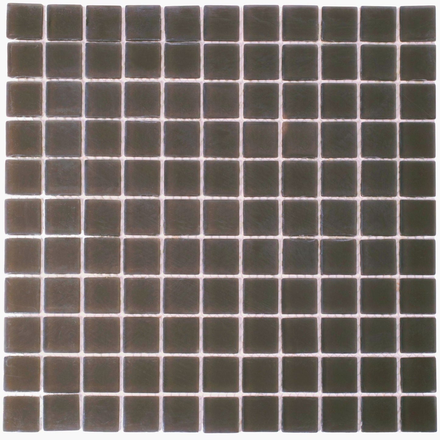 Ash Gray 12 x 12 Matte Glass Mosaic Tile - Sample
