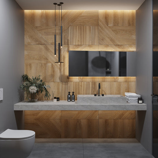 Brown 30 x 30 Matte Porcelain Slate Large Tile - Sample