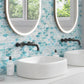 Aqua 11 x 12 Matte Glass Mosaic Tile