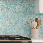 Aqua 12 x 12 Glass Matte Mosaic Tile