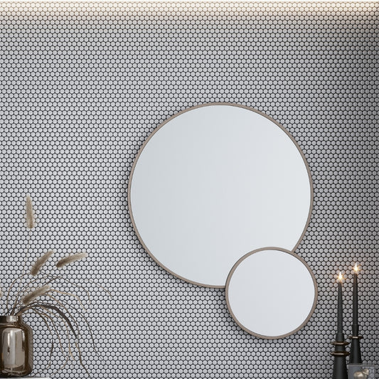 Ivory Beige 12 x 12 Glossy Porcelain Mosaic Tile
