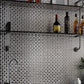 Silver 12 x 12 Glossy Shimmer Glass Mosaic Tile